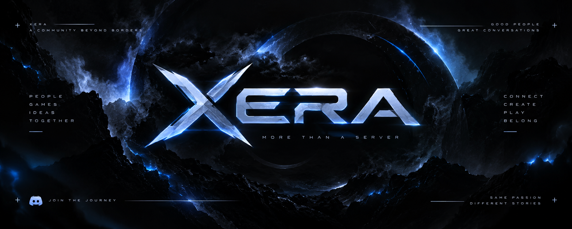 XERA blue and silver community banner